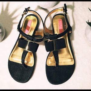 Black Bow Sandals Size 7