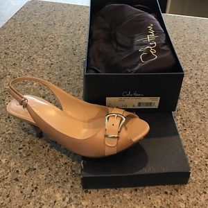 Cole Haan Air Lainey sling back shoes in Beige.