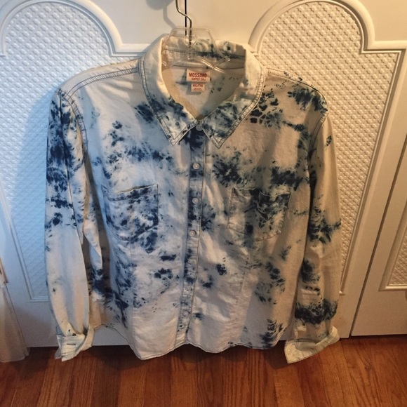 Bleached denim shirt