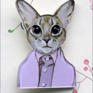 Japanese Harajuku Cat Pin Brooch