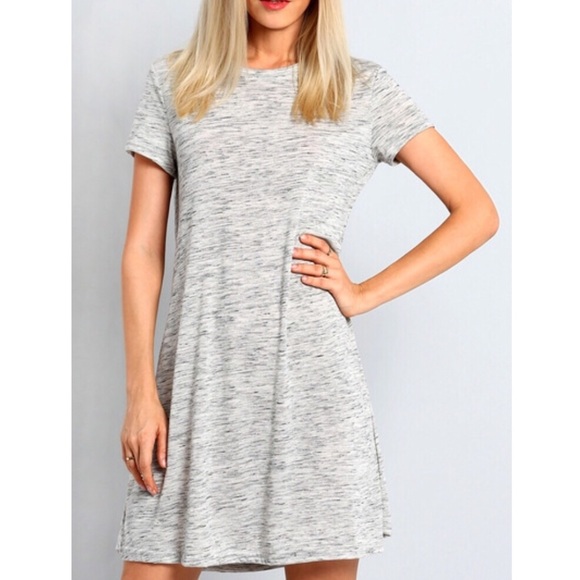 Francesca's Collections Dresses & Skirts - Grey Tee Short Sleeve Casual Dress