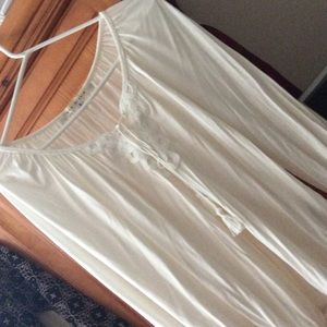 White cotton long sleeve