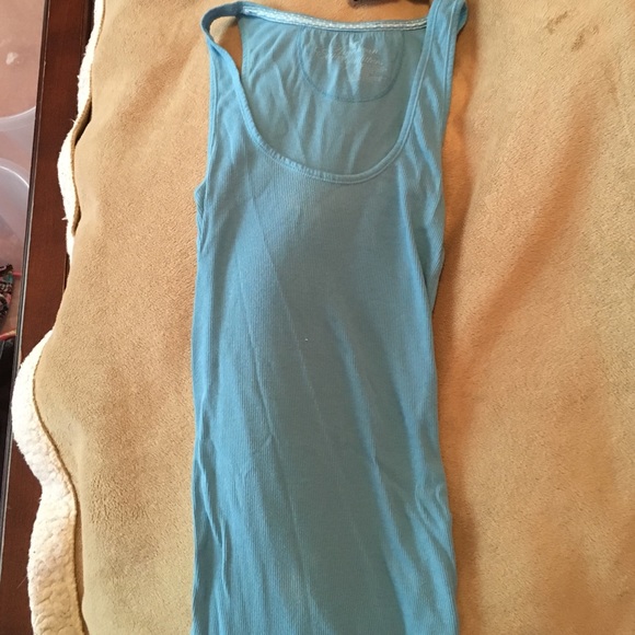 American Eagle blue ribbed tank top