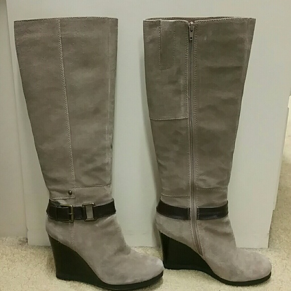 Nine West Vintage America Tan Wedge Boots