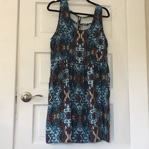 Tribal print knee length dress