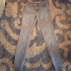 VICTORIA'S SECRET Skinny Grey Distressed Jeans