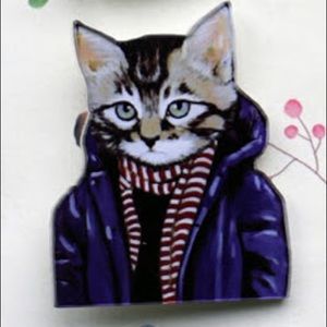 Japanese Harajuku Cat Pin Brooch