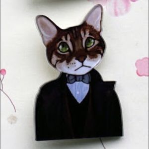 Japanese Harajuku Cat Pin Brooch