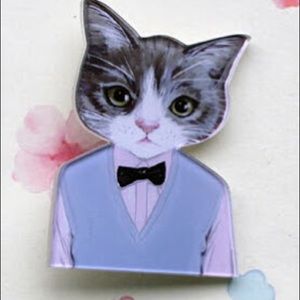 Japanese Harajuku Cat Pin Brooch