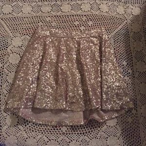 Sequin short skater skirt