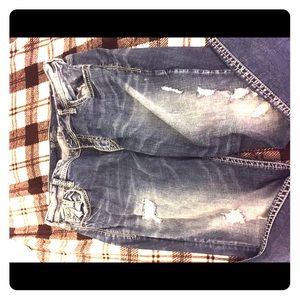 Silver "boyfriend" distressed size 20/29