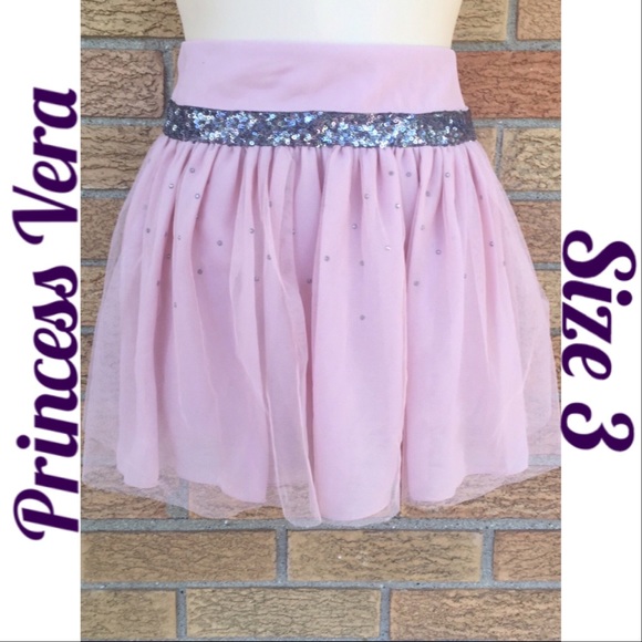 Princess Vera Wang Blush Pink Toole Mini Skirt