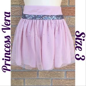 Princess Vera Wang Blush Pink Toole Mini Skirt
