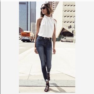 Express dark high waisted jean legging