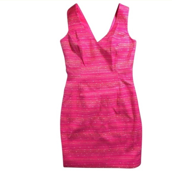 Neon Pink Tweed Lilly Pulitzer Dress