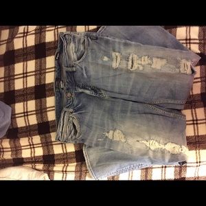 Silver "boyfriend" distressed jeans size 18/29L