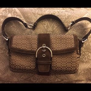 Coach Signature pocket flap purse