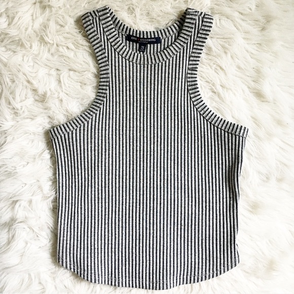 Tops - Striped Cutaway Tank