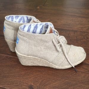 TOMS Ankle Wedge Boots