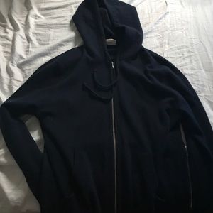 Club Monaco cashmere hoodie navy