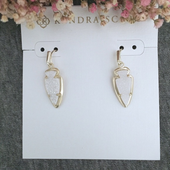 NWT Kendra Scott Kate Iridescent Drusy Earring - Picture 2 of 3