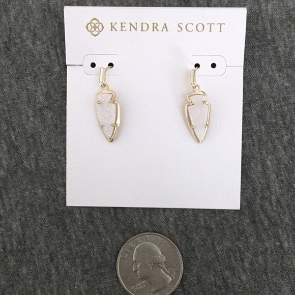 NWT Kendra Scott Kate Iridescent Drusy Earring - Picture 3 of 3