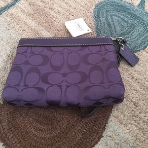 Purple Coach Wristlet