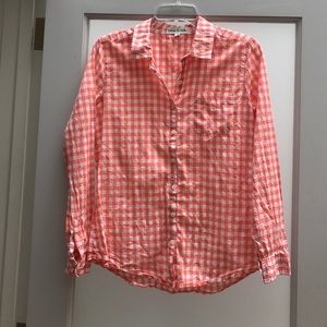 Olive and Oak peach and white button up