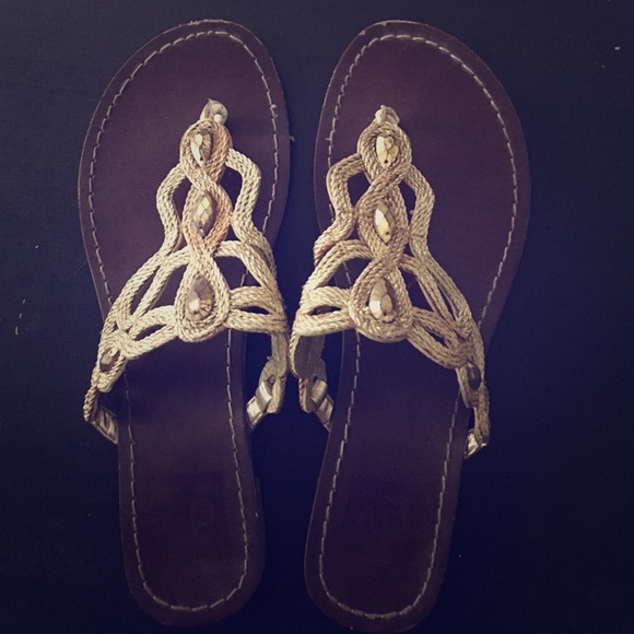 DV dolce vita gold sandals - Picture 1 of 4