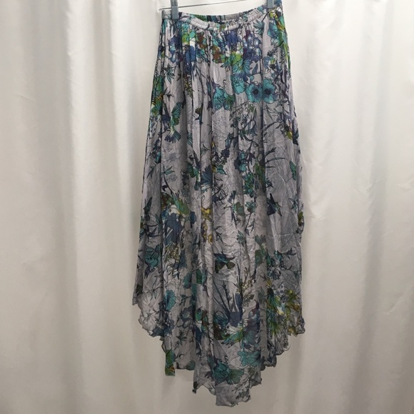 Water color print high low skirt - Picture 3 of 4