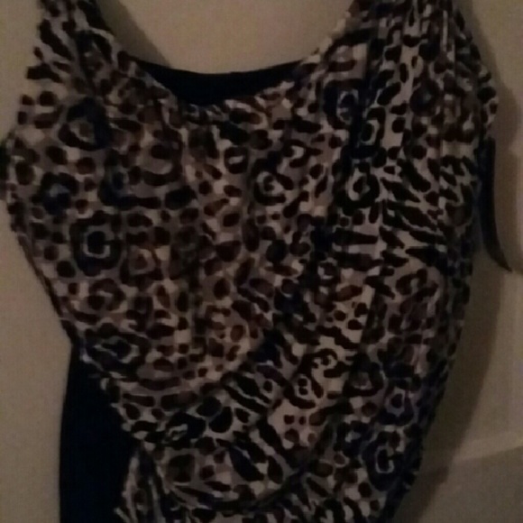Animal print size 24 swim suit NWT
