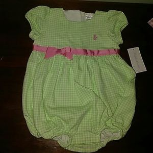 NWT Ralph Lauren 12 M Baby Girls Romper
