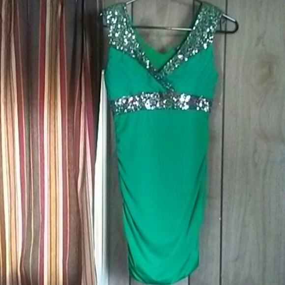Green party dress