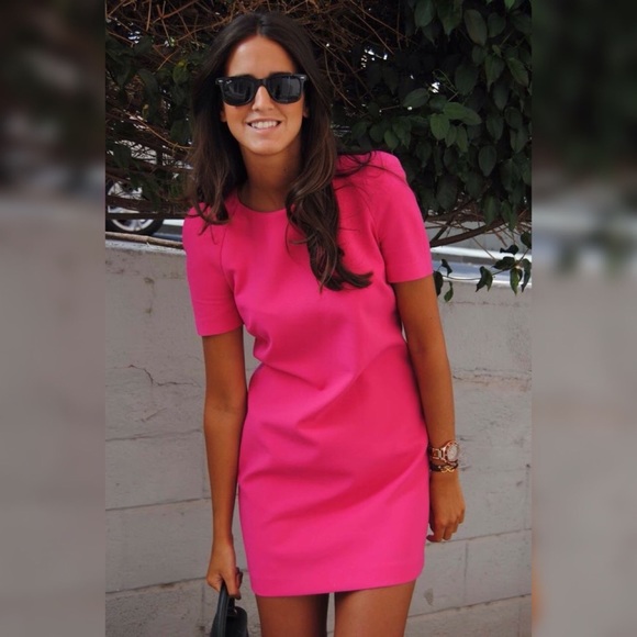 Top shop crepe shift dress pink