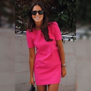 Top shop crepe shift dress pink