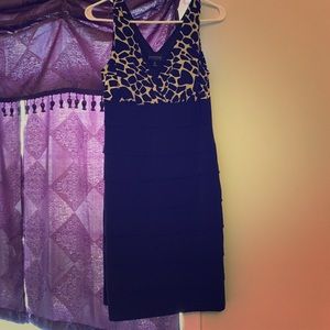 Cream and black dress