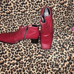 Franco Sarto red boots