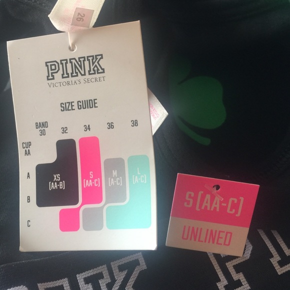 Victoria's Secret PINK Shamrock Black Sports Bra - Picture 4 of 4