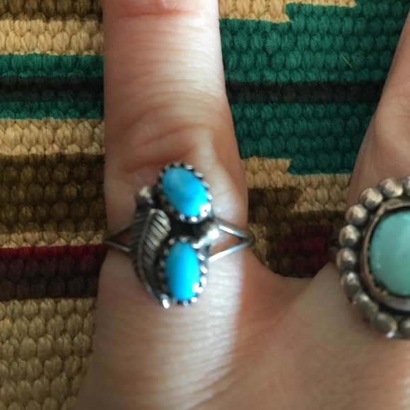 Small Two Stone Sleeping Beauty Ring 34 - Picture 2 of 4