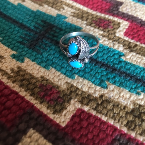 Small Two Stone Sleeping Beauty Ring 34 - Picture 3 of 4