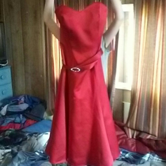 Red dress alfred angelo