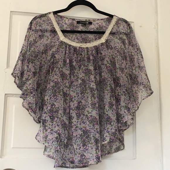 Floral circle shirt blouse