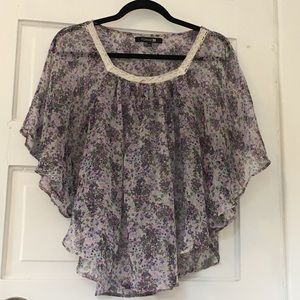 Floral circle shirt blouse