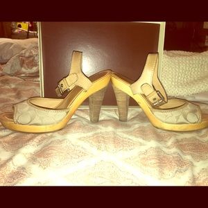 Coach platform sandals