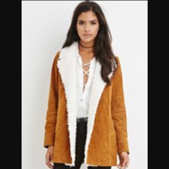 Forever 21 Jackets & Blazers - ❄️NWT Faux suede and fur coat