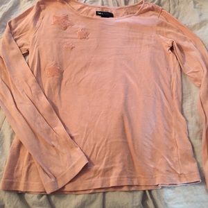 GAPKids light pink sequin star shirt Sz M(8)