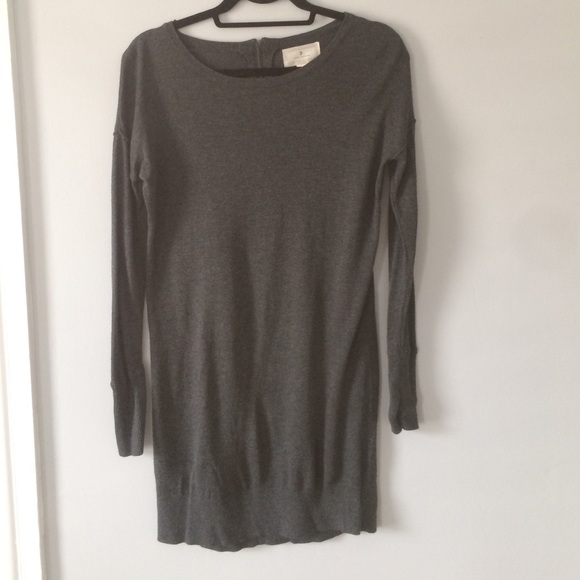 Dark grey sweater dress