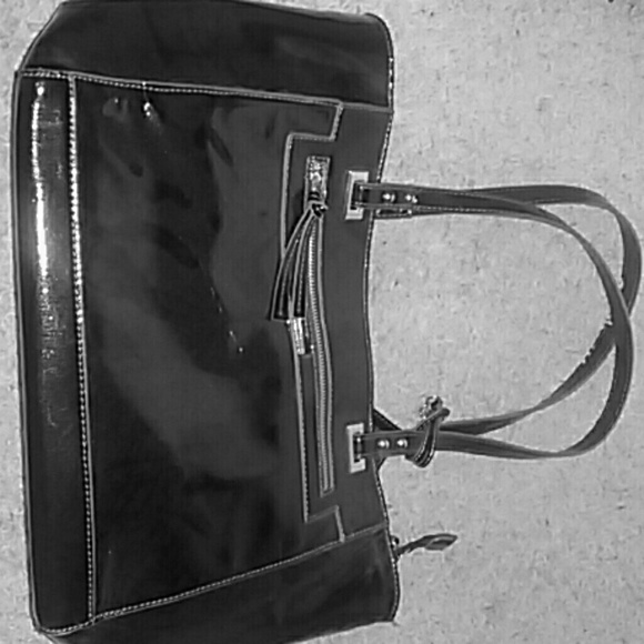 Shiny Black Nine West Purse