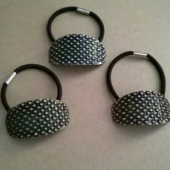Antiques 3 tones Ponytail Holder w/ metal texture