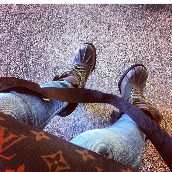 Lucky brand lace up heel boots